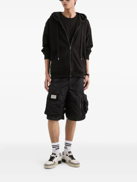 Dolce & Gabbana zip appliqué hoodie