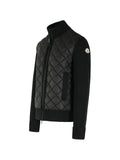 Moncler quilted-front ribbed cardigan