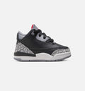 Air Jordan 3 Retro Black Cement | Infant/Toddler Lifestyle Shoe | Black/Fire Red/Cement Grey/Summit White