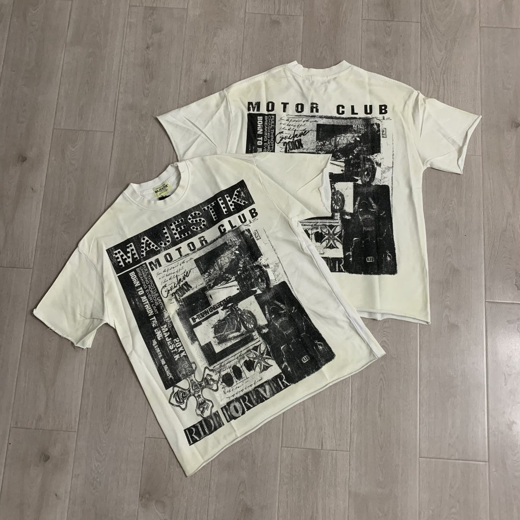 MAJESTIK Motor Club Graphic Short-Sleeve T-Shirt