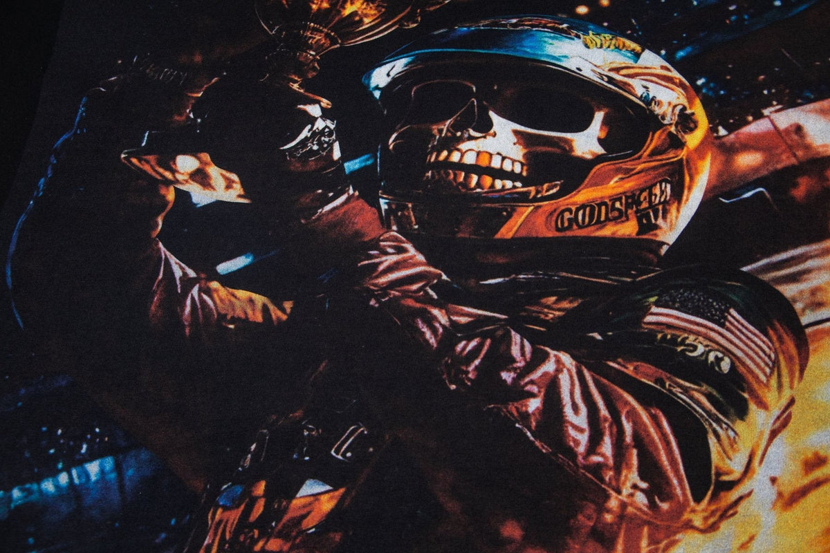 Godspeed Out of Many, One Skull Graphic T-Shirt