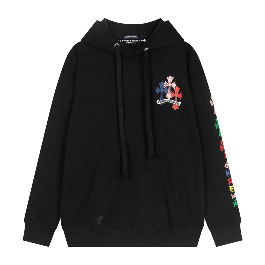 Chrome Hearts Multicolor Floral Cross Graphic Hoodie