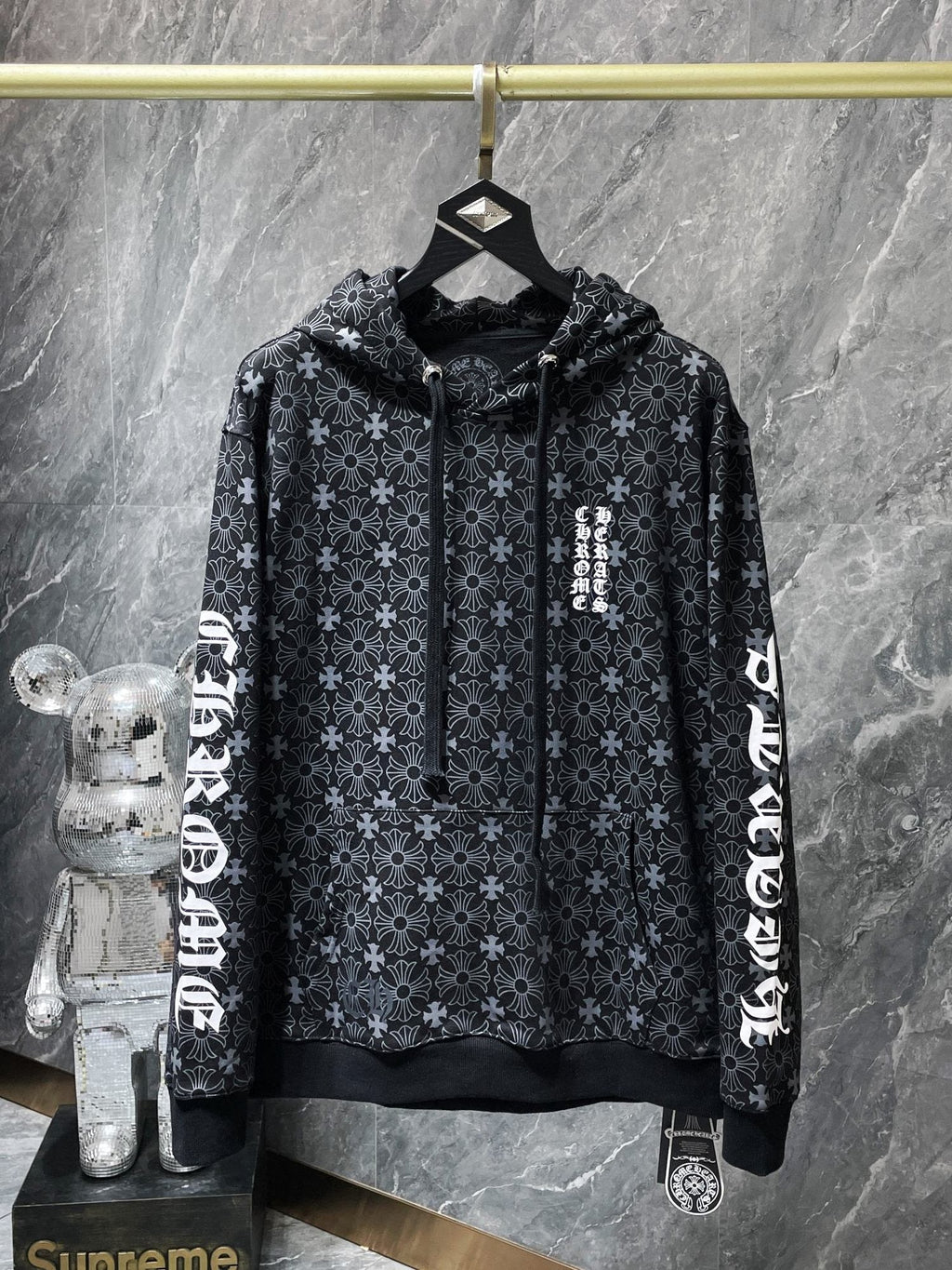 Chrome Hearts Floral Horseshoe Graphic Hoodie