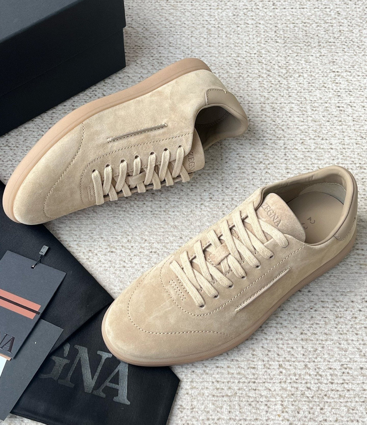 Zegna Triple Stitch Monte Low-Top Sneakers