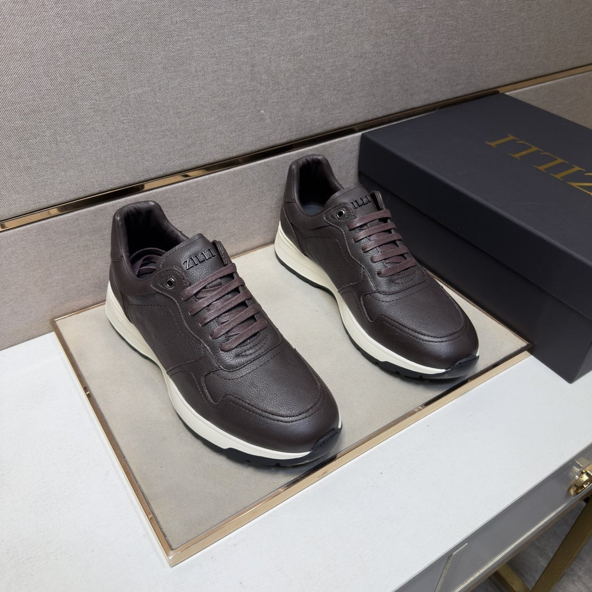 ZILLI Panel-Detail Lace-Up Sneakers